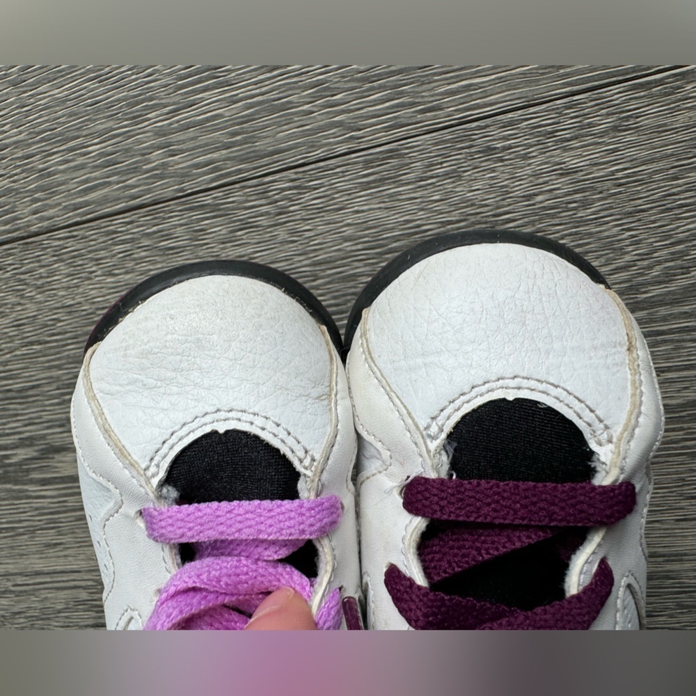 Jordan 7 Retro TD in Fuchsia Glow Size 6C - Picture 4 of 11